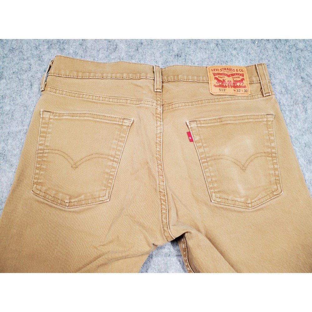 Levis 513 Jeans Mens 32x30* Brown Slim Straight Denim Stretch Pants Casual - Picture 8 of 16